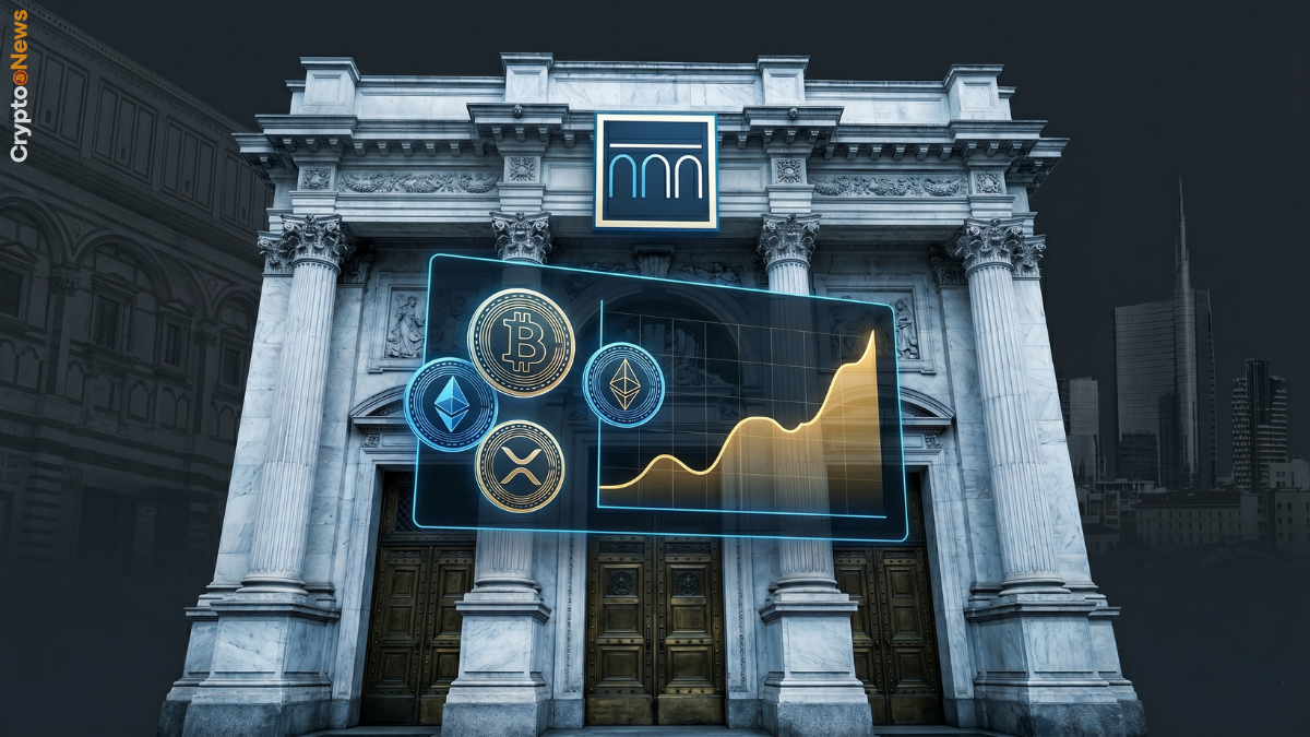 Intesa Sanpaolo crypto 235 milioni Q1 2026 Bitcoin Ethereum XRP portafoglio ETF banca italiana