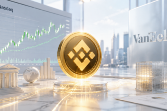 VanEck lancia VBNB primo ETF spot BNB su Nasdaq fee 0,39% custodia Anchorage Digital Bank
