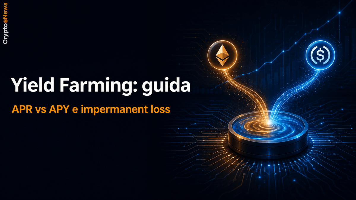 Yield farming cos'è e come funziona: guida completa APR vs APY e impermanent loss