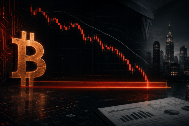 Bitcoin scende 61300 dollari giugno 2026 calo 25 percento analisi tecnica