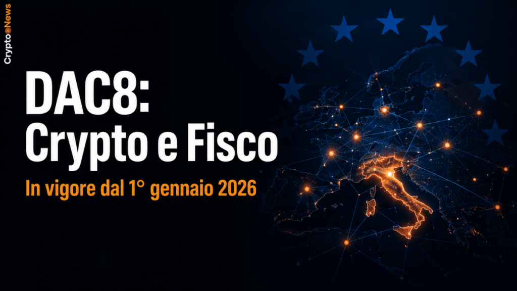 DAC8 direttiva europea crypto segnalazione automatica fisco Italia guida