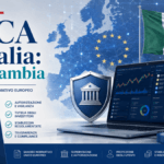 Copertina editoriale su MiCA in Italia con regole per exchange, stablecoin, utenti e autorità europee