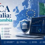 Copertina editoriale su MiCA in Italia con regole per exchange, stablecoin, utenti e autorità europee