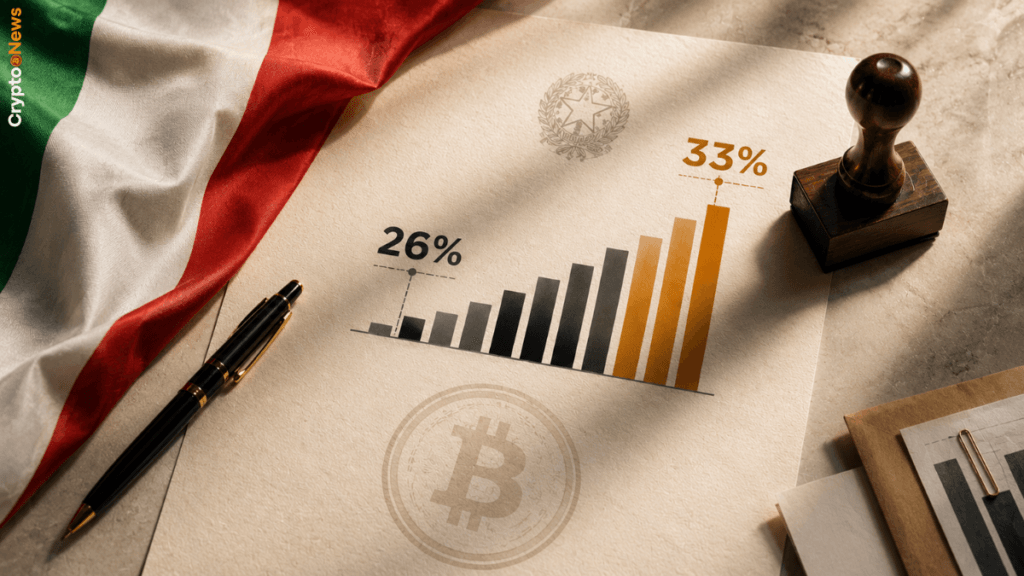 tassa crypto 33% plusvalenze criptovalute Italia 2026 aliquota legge bilancio
