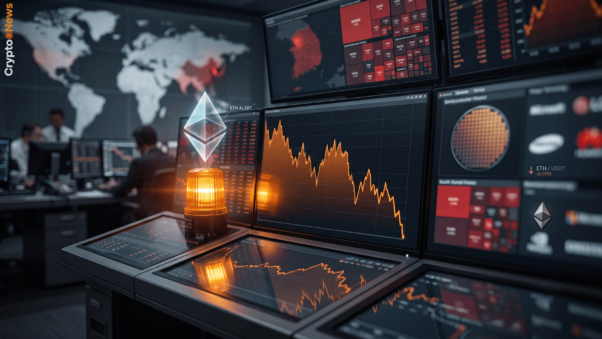 Ethereum scivola sotto i 1.900 dollari