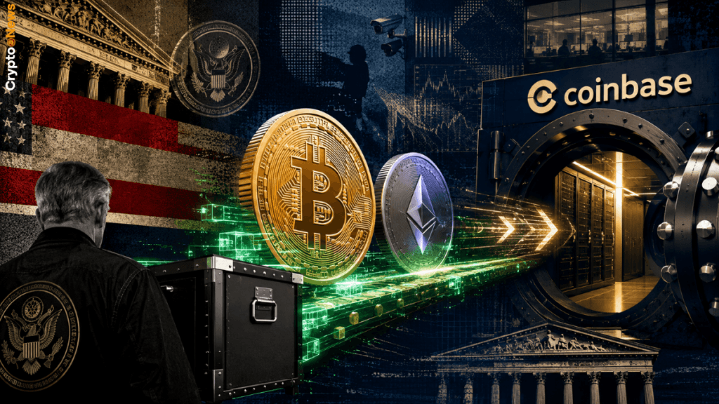 Trasferimento da parte del governo USA di 297 milioni in crypto verso coinbase
