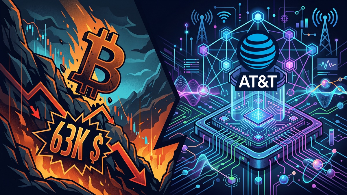 Bitcoin scende a 63.000 dollari mentre AT&T scommette sul quantum computing