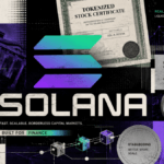 Solana e mercati di capitali tokenizzati in un'illustrazione editoriale
