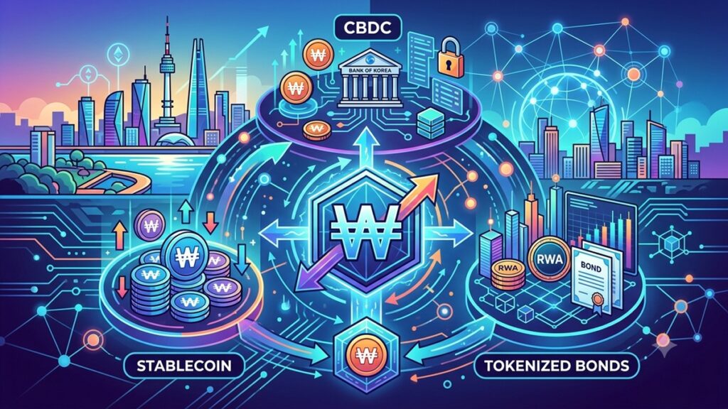La Corea del Sud punta a un won pienamente convertibile: al via stablecoin, CBDC e obbligazioni tokenizzate won stablecoin corea