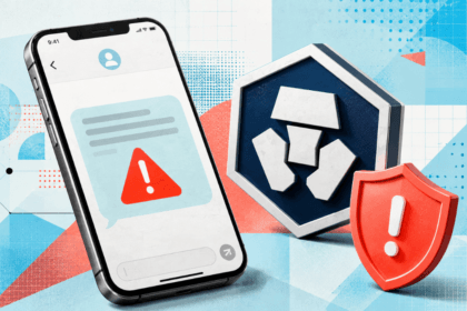 Tentativo di phishing via SMS a nome Crypto.com con finto avviso antiriciclaggio