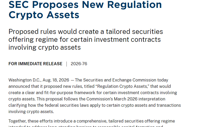 La SEC propone nuove regole per il settore crypto