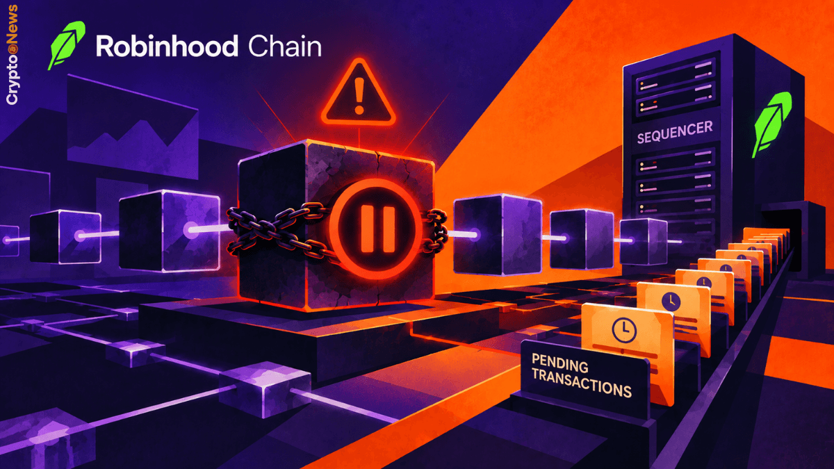 Robinhood Chain blocco produzione 14 minuti Arbitrum
